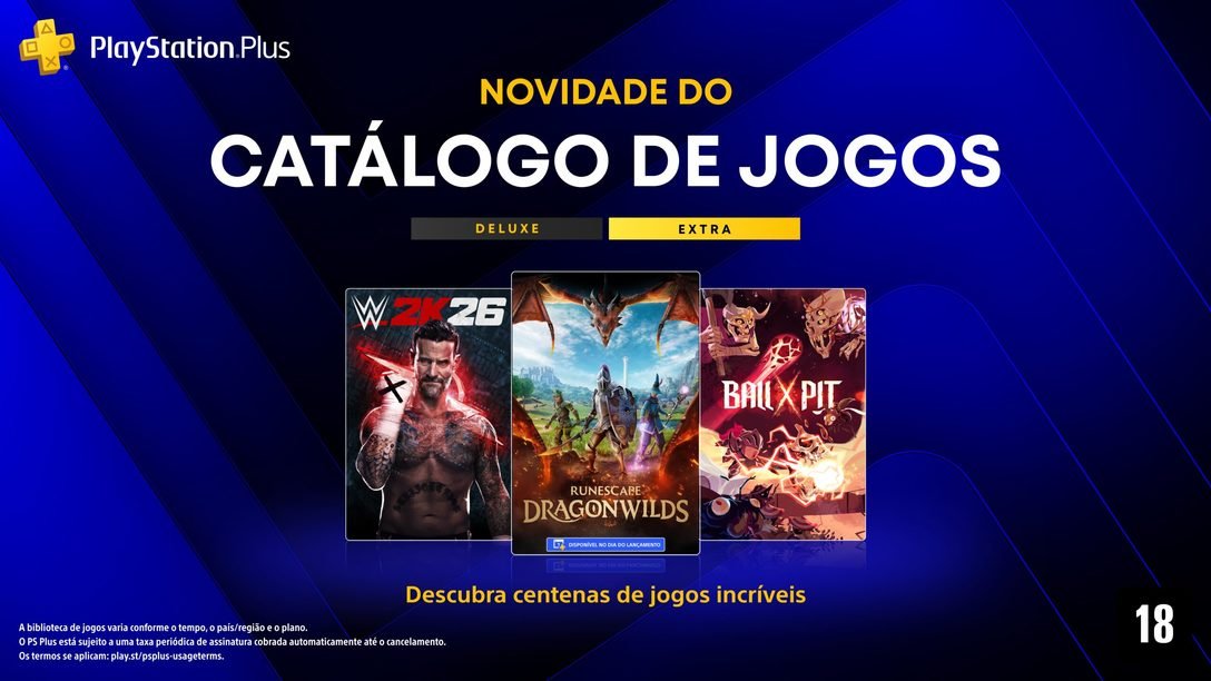 PS Plus Extra e Deluxe de setembro 2026: veja os jogos que chegam ao catálogo